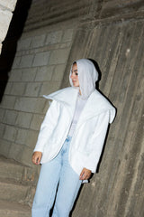 The furry jacket in white